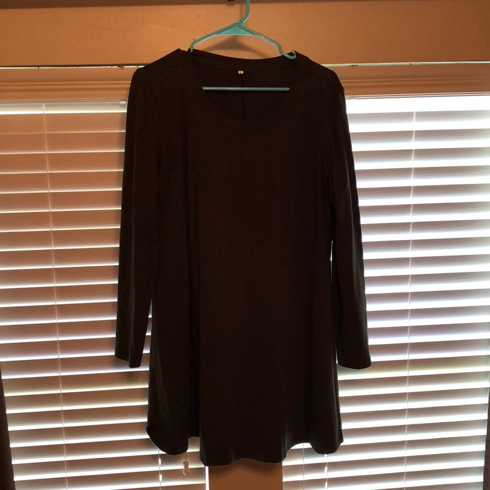 Forest green long sleeve dress